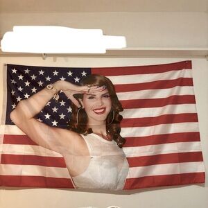 Lana Del Rey American flag tapestry